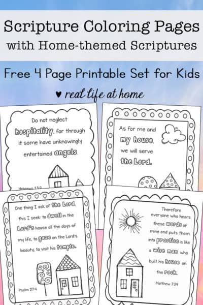 Home-Themed Scripture Coloring Pages Free Printables