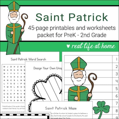 Saint Patrick Printables and Worksheet Packet for Kids