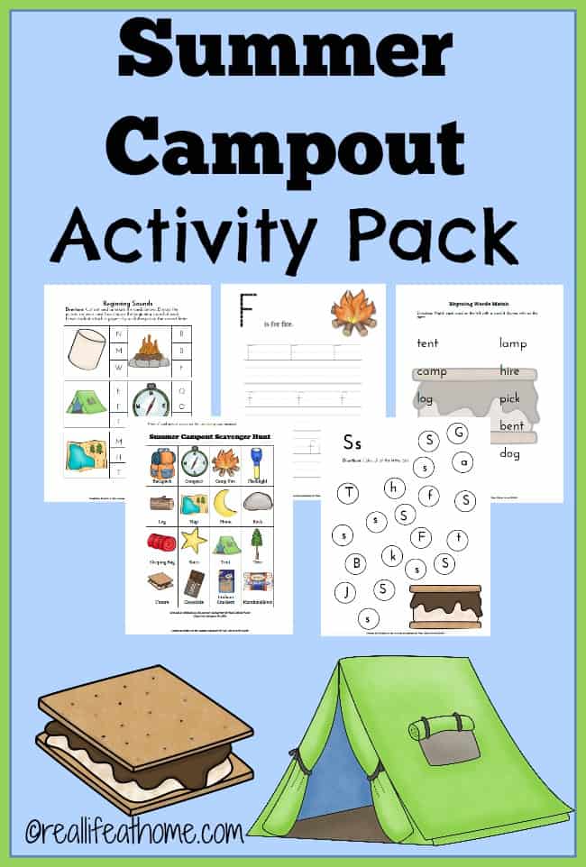 Summer Camp Out Printables And Activities