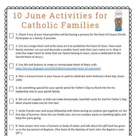 Catholic Activities Archives - Real Life at Home