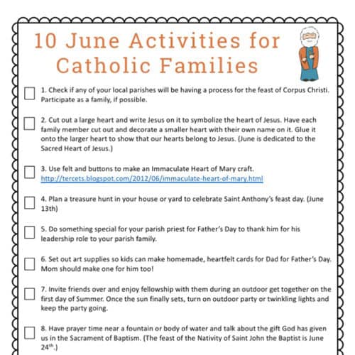 Catholic Activities Archives - Real Life at Home