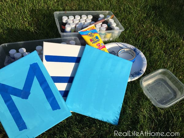 Supplies for Outdoor Splatter Painting for Kids