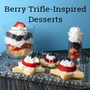 Inspired by trifles, these berry desserts in red, white, and blue are perfect for summer time and Independence Day!