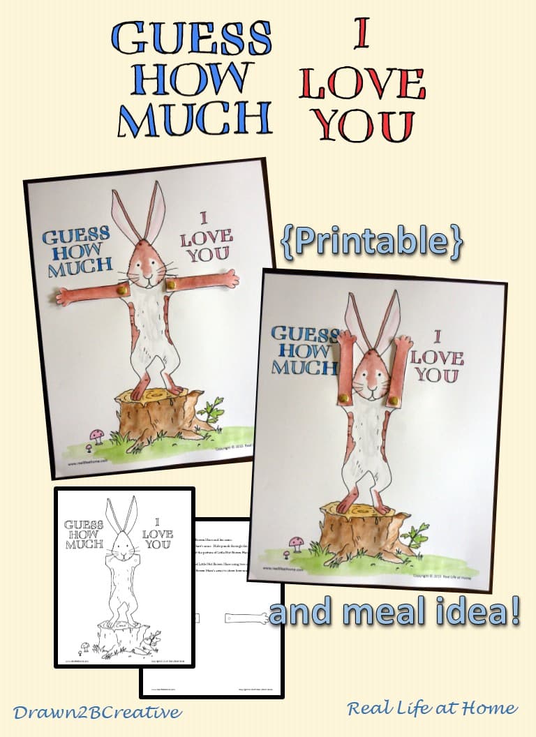 Guess How Much I Love You Printable Craft and Meal Idea