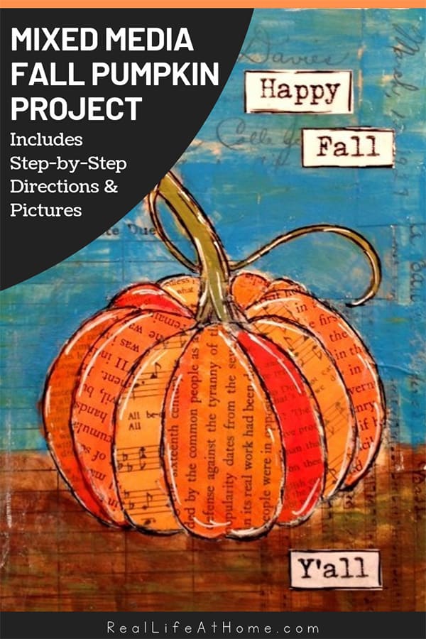 Mixed Media Pumpkin Project {featuring easy to follow step-by-step directions}
