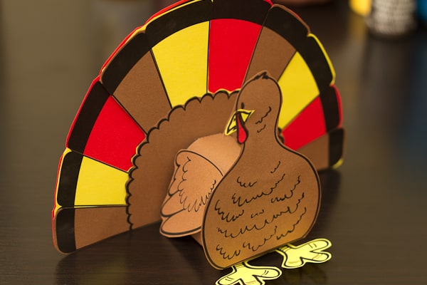 Free Printable 3D Turkey Cut Out Craft