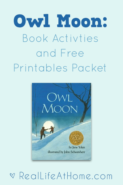 Book Activities and a Free Printable Packet for Owl Moon by Jane Yolen