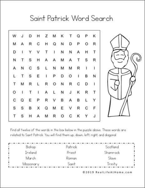 Saint Patrick Printables and Worksheet Packet for Kids