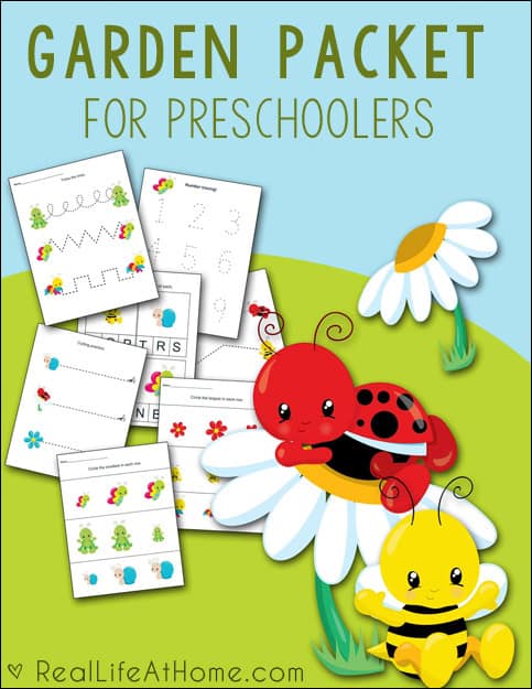 Getting ready for some garden fun with preschoolers? Enjoy this free garden printables packet!
