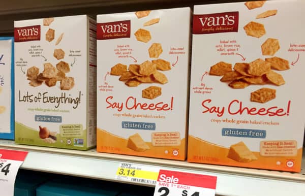 Shopping for Van's Gluten Free Crackers at Target