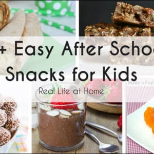 In a rut for after school (or any time) snacks? Here are over 25 ideas for easy to make after school snacks that will delight your kids! | Real Life at Home