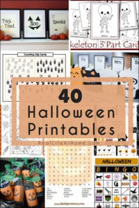 40 (Mostly Free) Halloween Printables for Kids and Families