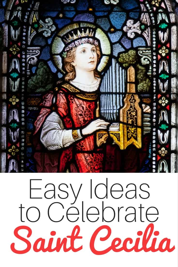 Easy ideas to celebrate Saint Cecilia - perfect for Catholic families! | Real Life at Home
