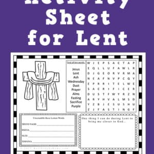 Looking for a printable with activities for Lent? This Lent activity page is a free printable perfect to use throughout Lent. | Real Life at Home
