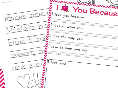 Free Valentine Printables (no email address or opt in required)! Eight Page Valentine's Day Fun Printables Packet for Kids