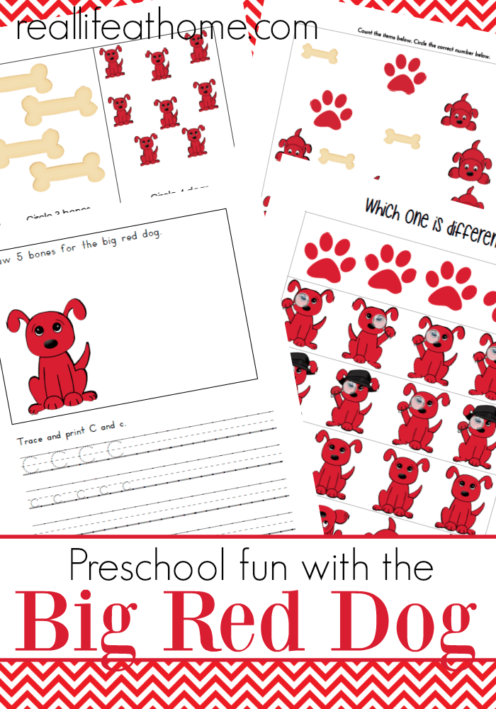 Preschool fun with the Big Red Dog: Printables Inspired by the Clifford the Big Red Dog books