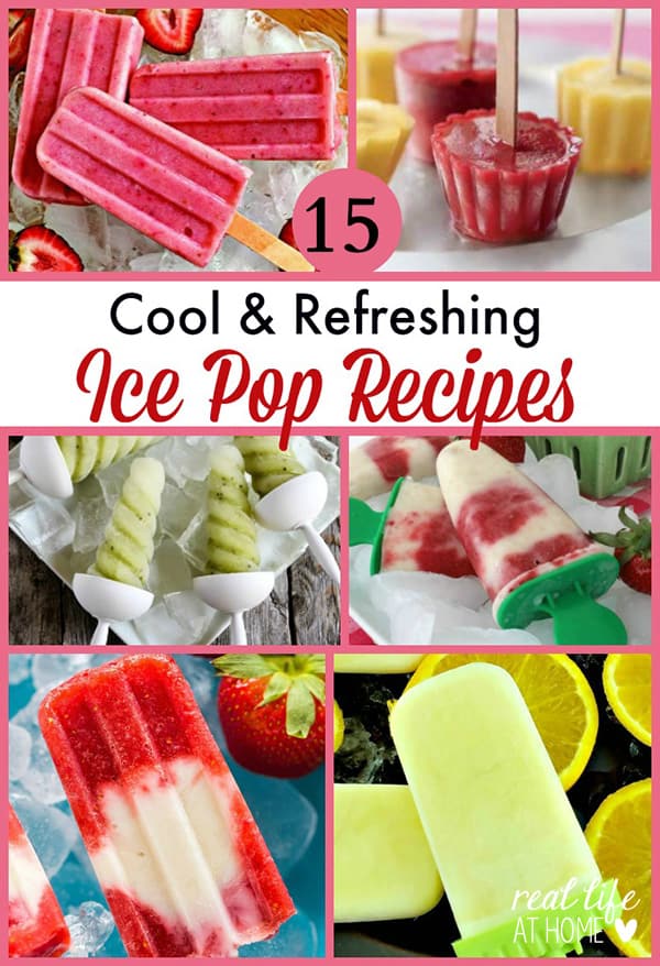 Ice pops are a great treat all year round! Enjoy these 15 Cool and Refreshing Homemade Ice Pop Recipes | Real Life at Home