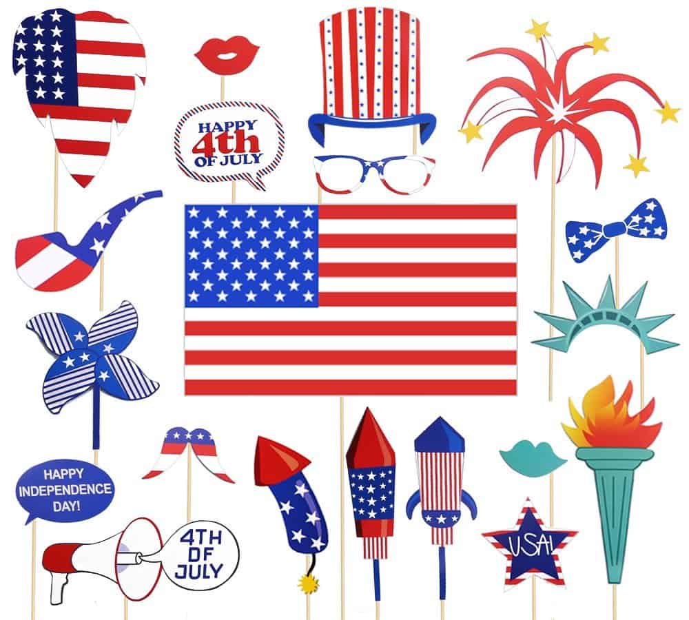 4th of July Photo Booth Props