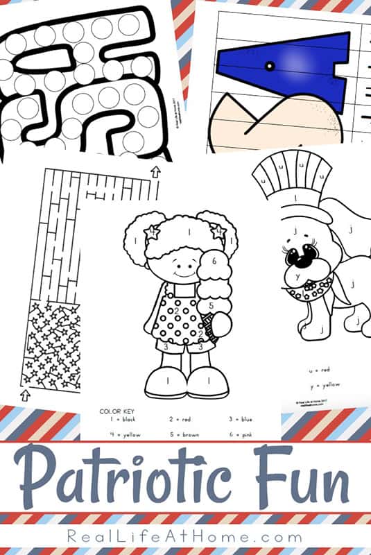 Free Patriotic Printables Packet - Perfect for 4th of July, Memorial Day, Veterans Day, Flag Day, and More