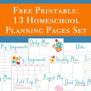 This free 13 page homeschool planning printables set includes pages perfect to use as a homeschool planner or to supplement the one you currently use. Over half of the pages included would also be perfect for non-homeschoolers to use for work or home, such as monthly goals, project planning, daily planning, and more. | Real Life at Home