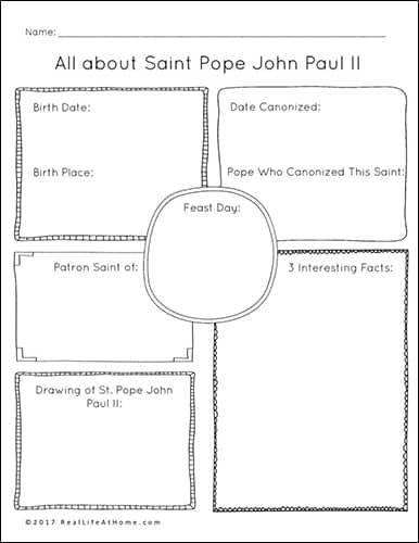 Saint Pope John Paul II Mini Saint Report