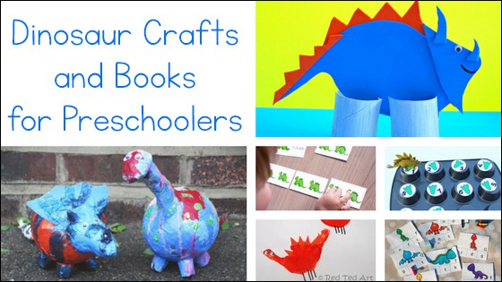 Looking for easy dinosaur crafts for preschoolers? Need some dinosaur books? Here is an extensive list of dinosaur crafts, dinosaur books, and dinosaur printables for preschool and kindergarten children. | Real Life at Home