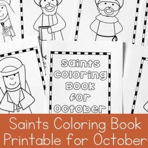 Saints Coloring Book Printable for October