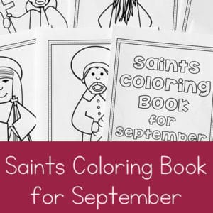 Saints Coloring Book for September Printable