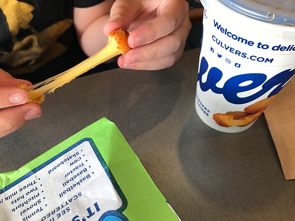 Culver's Cheese Curd Cheese Pull