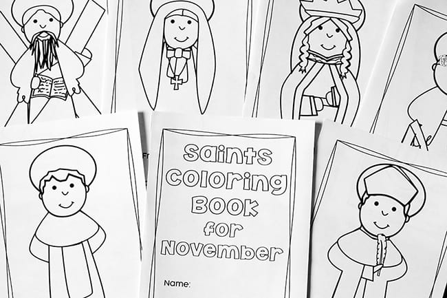 November Saints Coloring Pages for Catholic Kids | Real Life at Home