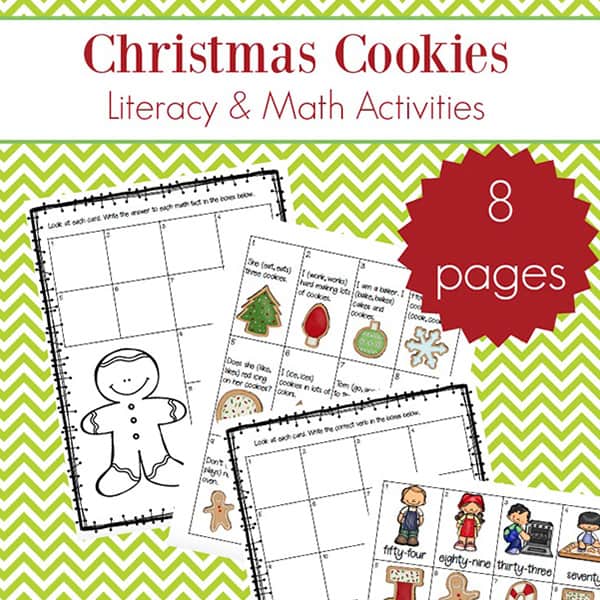 Christmas Cookies Literacy and Math Activities for Elementary School #ChristmasWorksheets #ChristmasPrintables