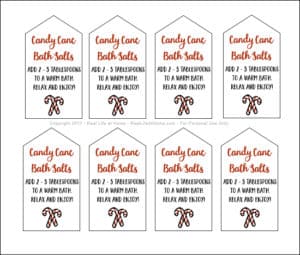 Easy Peppermint Bath Salts Recipe with Free Printable Gift Tags