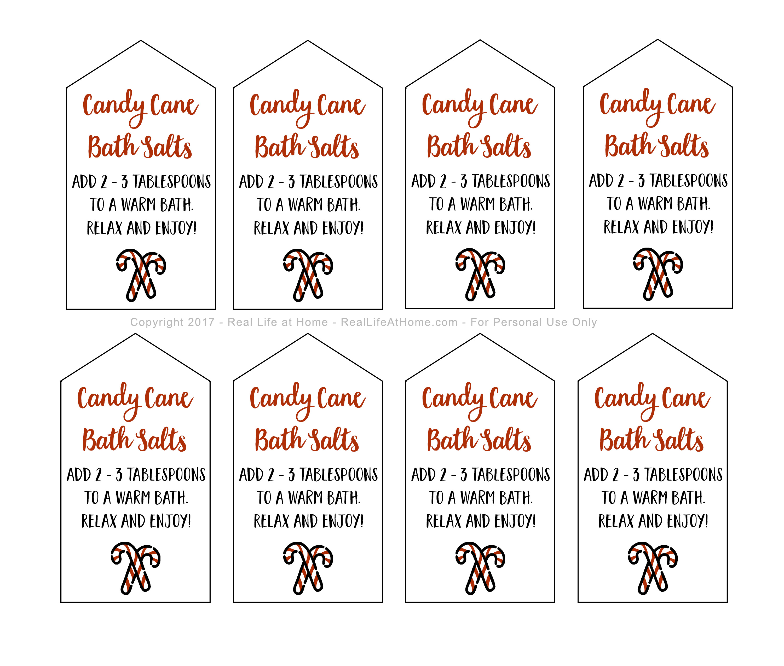 Easy Peppermint Bath Salts Recipe With Free Printable Gift Tags