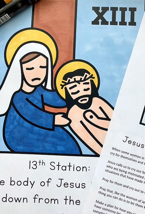 Stations of the Cross Coloring Sheets