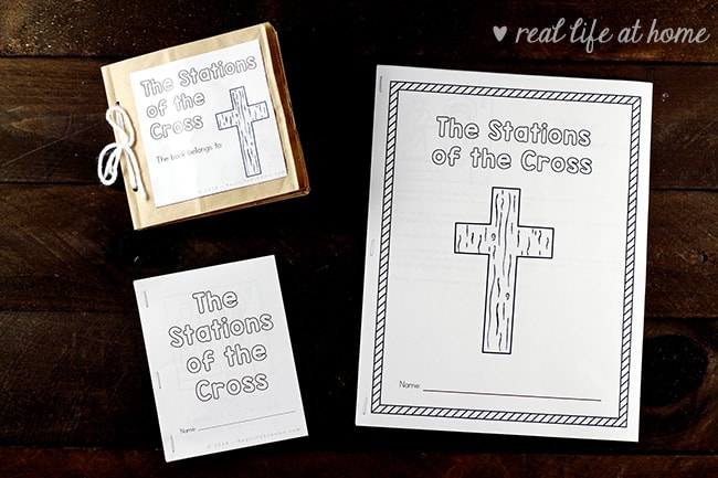 Printable Stations of the Cross for Children including Three Different Formats with Prayers and Reflections for Kids (Free and Paid Options Available) #CatholicPrintables #Lent #LentPrintables #StationsOfTheCross | Real Life at Home