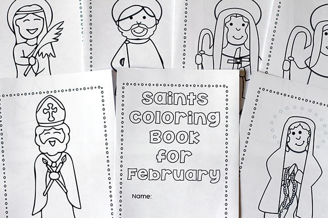 Free Printable February Saints Coloring Book for Catholic Kids