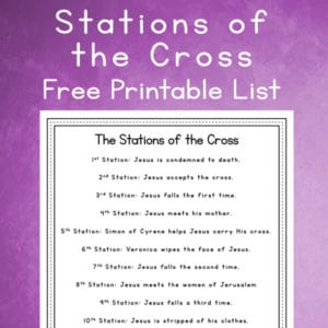 Stations of the Cross Free Printable List