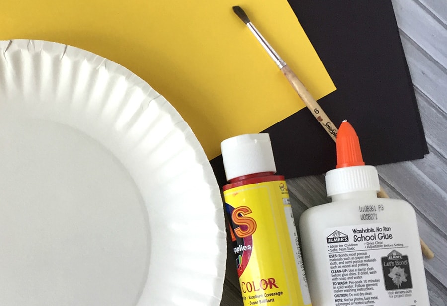 Materials for the Paper Plate Car Craft on Real Life at Home