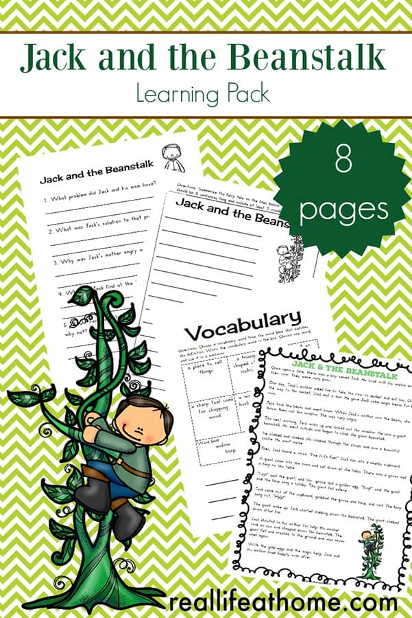 Jack and the Beanstalk Learning Packet