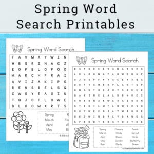 Free Printable: Spring Word Search Printable Puzzle for Kids