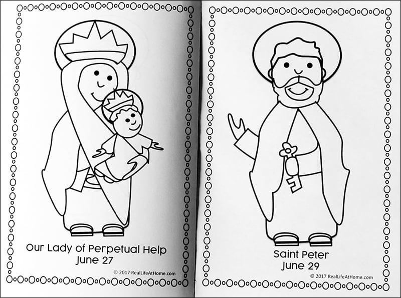 June Catholic Coloring Book from Real Life at Home