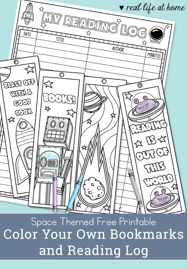 free printables} Read + Grow Coloring Bookmarks for Back-to-School