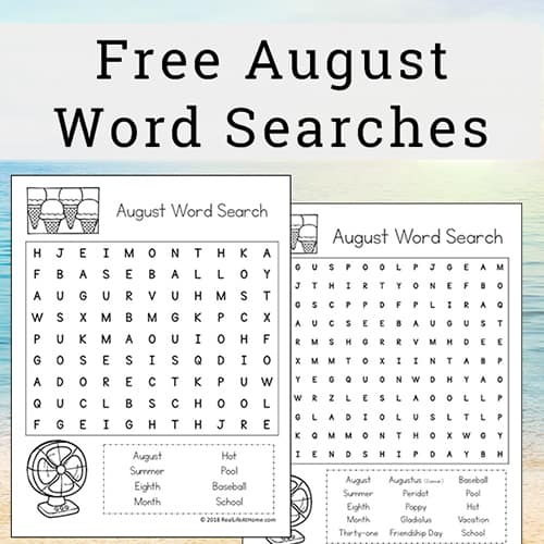 free printable august word search printable puzzle for kids