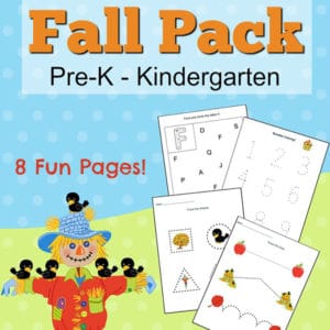 Looking for some fall worksheet fun for your preschooler or kindergartner? Click through to get the instant downloadable fall printables for preschoolers and kindergartners! | Real Life at Home