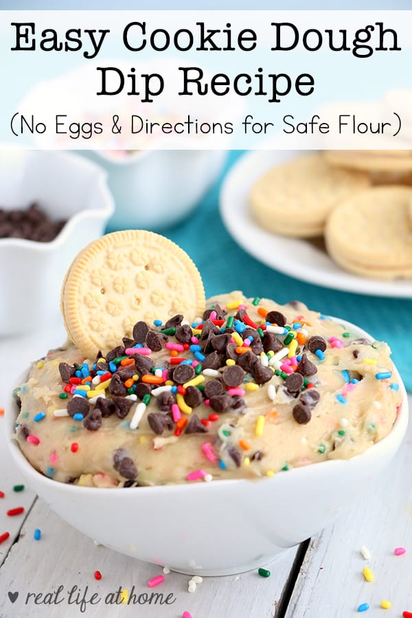 Need a dessert dip for a party or just for a fun snack for at home? You'll find an easy recipe for Cookie Dough Dip that contains no eggs. There are also directions for toasting flour.