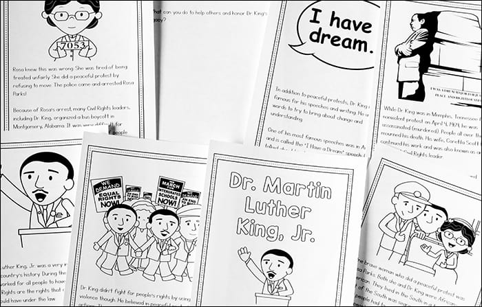 Free Dr. Martin Luther King Jr. Printable Book for Children from Real Life at Home