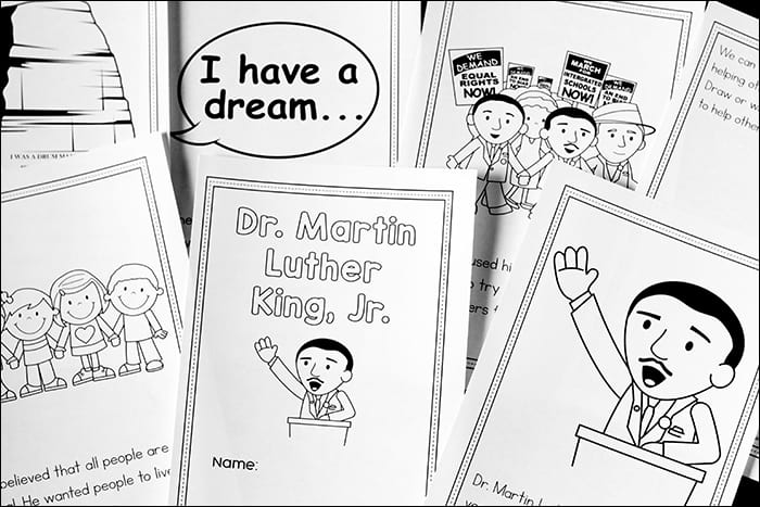 Martin Luther King Jr. Coloring Pages Storybook Printable