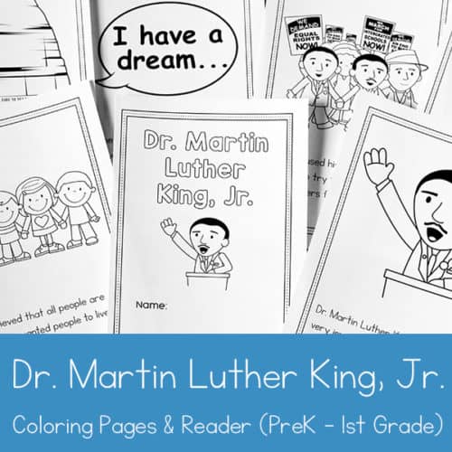 Martin Luther King Jr. Coloring Book and Reader Printable for Preschool ...