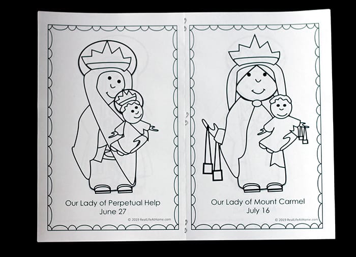Free Mary Coloring Book from Real Life at Home