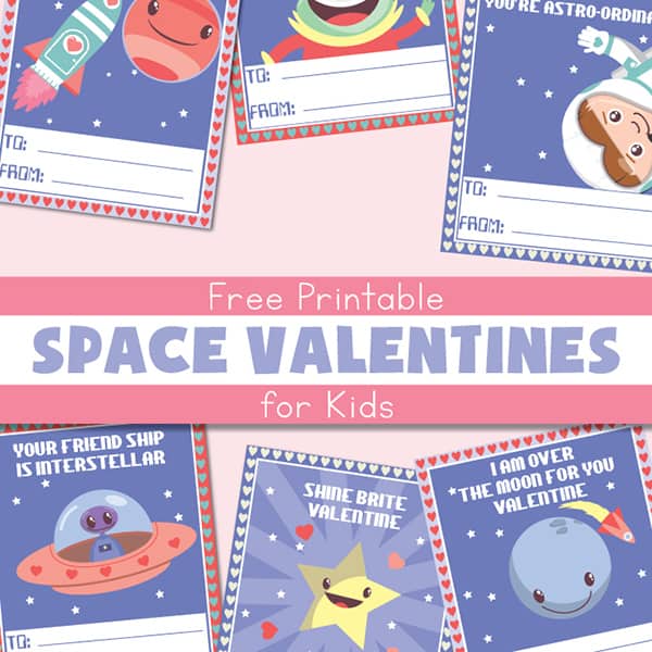 Free Printable Space Valentines for Kids | Real Life at Home